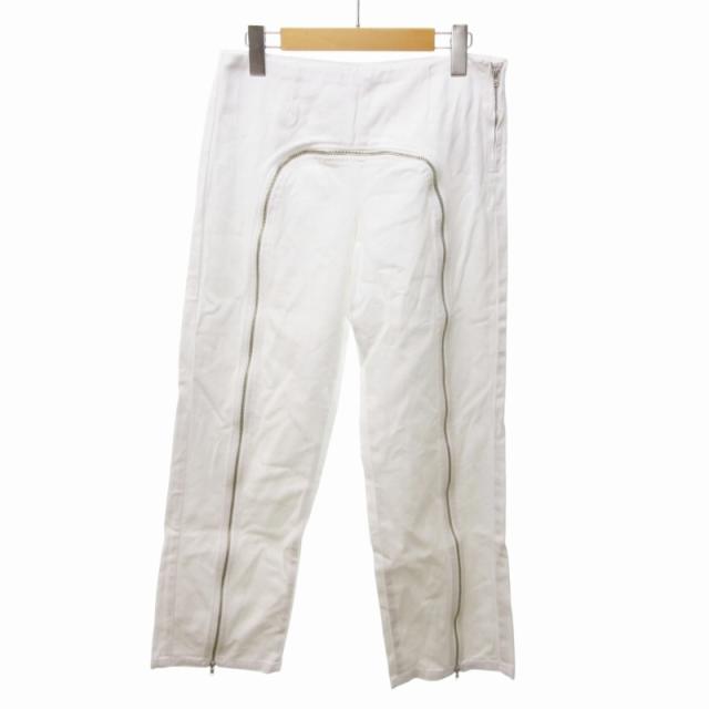 【中古】ギマガス Gimaguas 美品 ジップ トラウザーズ ストレート 36 白 ホワイト 1679-343-3355 IBO73 レディース 中古】ギマガス Gimaguas 美品 ジップ トラウザーズ ストレート 36 白