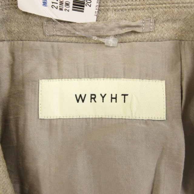 【中古】未使用品 ライト WRYHT タグ付き 21AW テーラード ジャケット ベルテッド ノッチドラペル ベージュ 2 約M 中古】未使用品 ライト WRYHT タグ付き 21AW テーラード ジャケット