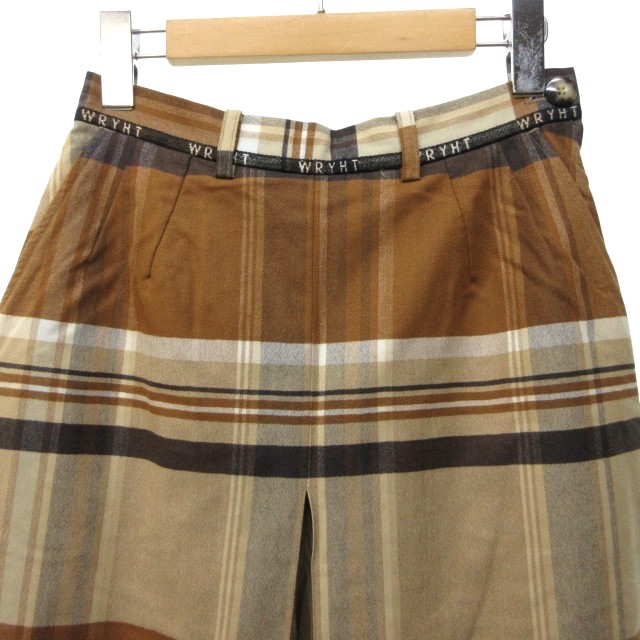 【中古】未使用品 ライト WRYHT 21AW キュロットスカート パンツ スラックス オールドジョー取扱い 茶 1 約S
