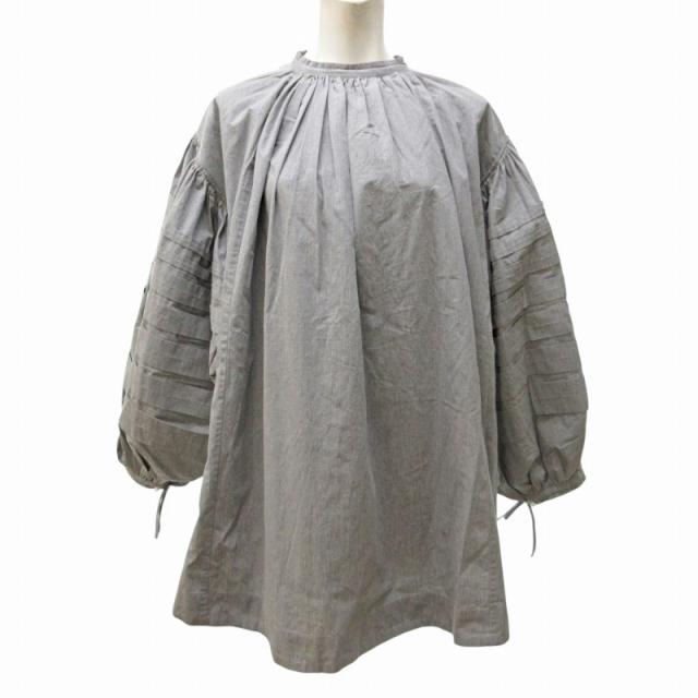 【中古】未使用品 ライト WRYHT タグ付 プルオーバー シャツ ブラウス パフスリーブ オールドジョー取扱い グレー 2
