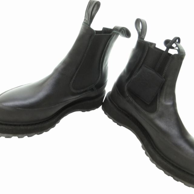 DIEMME◆サイドゴアブーツ/ブラック/レザー/Vibramソール