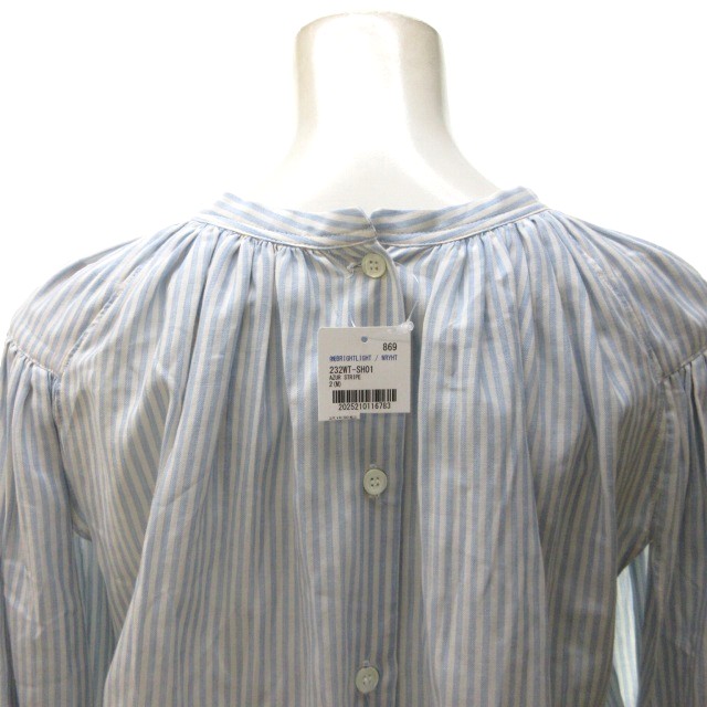 中古】未使用品 ライト WRYHT GATHERED SLEEVE FOLK TOP シャツ