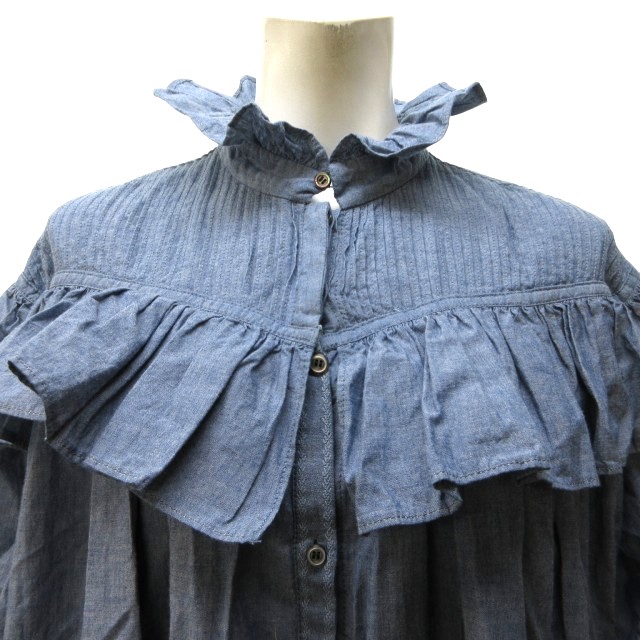 中古】ライト WRYHT タグ付き 24SS シャツワンピース ロング フリル  