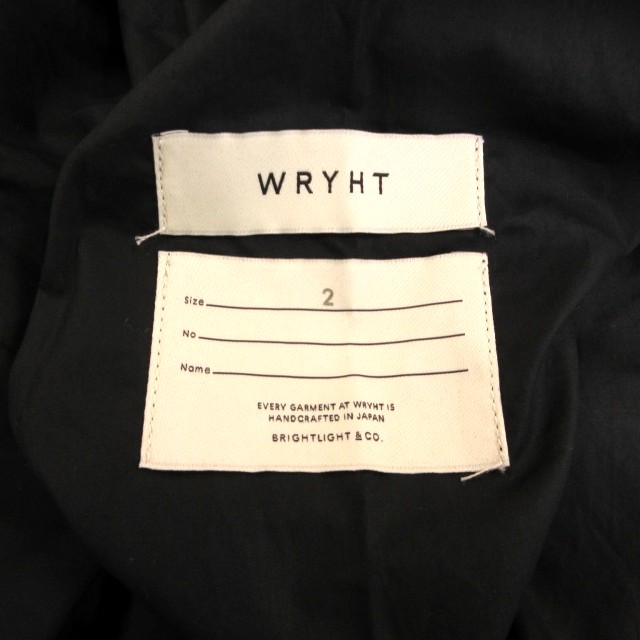 【中古】未使用品 ライト WRYHT タグ付き 24SS シャツワンピース ロング フリル ピンタック 長袖 黒 2 約M_3