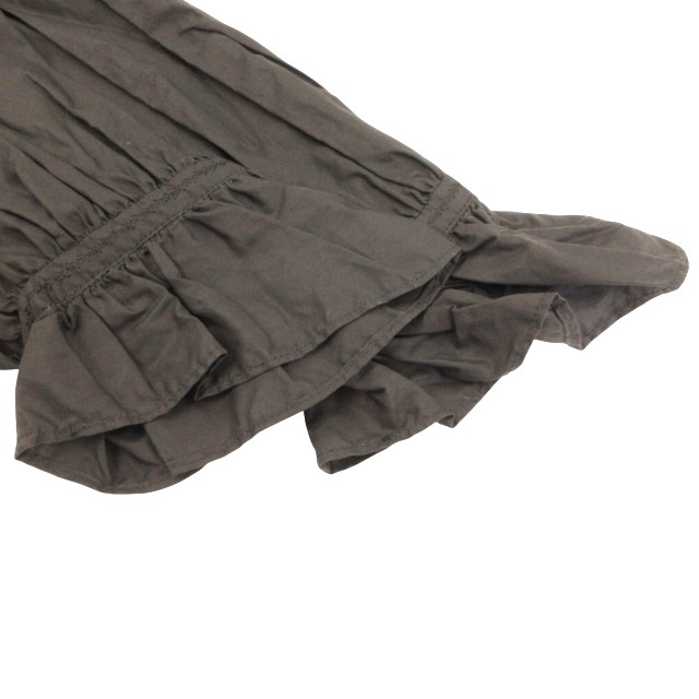 【中古】未使用品 ライト WRYHT タグ付き 24SS シャツワンピース ロング フリル ピンタック 長袖 黒 2 約M_4