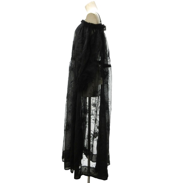 【中古】未当てはめる品 ともし火 WRYHT 下げ札付 24SS GATHERED FOLK DRESS 衣装 御召しもの オフショルダー 約M ■BL4