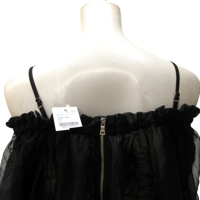 【中古】未当てはめる品 ともし火 WRYHT 下げ札付 24SS GATHERED FOLK DRESS 衣装 御召しもの オフショルダー 約M ■BL4