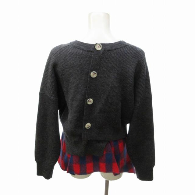 中古】エンフォルド ENFOLD 20AW レイヤードニット セーター 切替