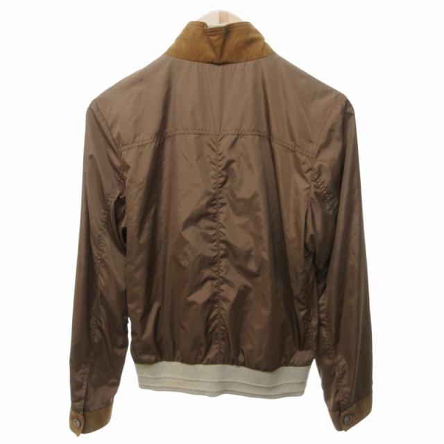 中古】エンメティ EMMETI ナイロンジャケット 切替 ゴートレザー  