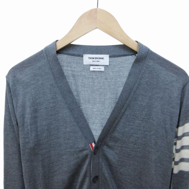 中古】トムブラウン THOM BROWNE 4BAR クラシック Vネック