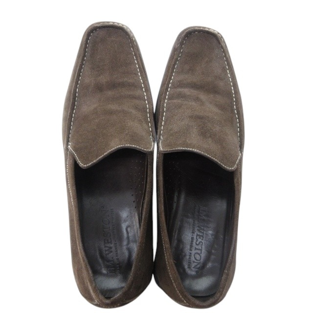 【中古】ジェイエムウエストン ワーニング ドライビングシューズ ローファー スリッポン スエード 茶 26cm 中古】ジェイエムウエストン ワーニング ドライビングシューズ