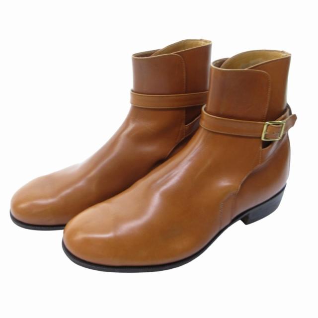 【中古】イーフォーゲル E.VOGEL ショートブーツ ジョッパブーツ レザー ベルト 茶 ブラウン 約27.5cm IBO77 0820 メンズ