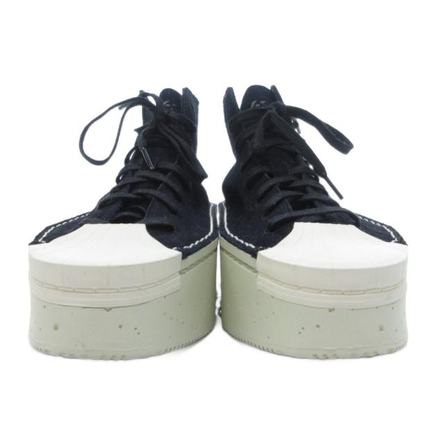 【中古】ワイスリー Y-3 美品 KYASU HI スニーカー シューズ 厚底 ハイカット ブラック ホワイト 23.5cm IF0750