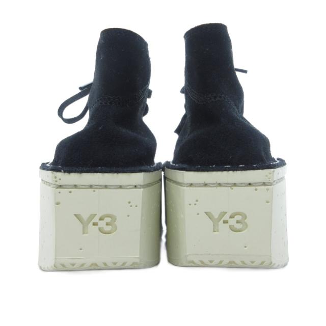 【中古】ワイスリー Y-3 美品 KYASU HI スニーカー シューズ 厚底 ハイカット ブラック ホワイト 23.5cm IF0750