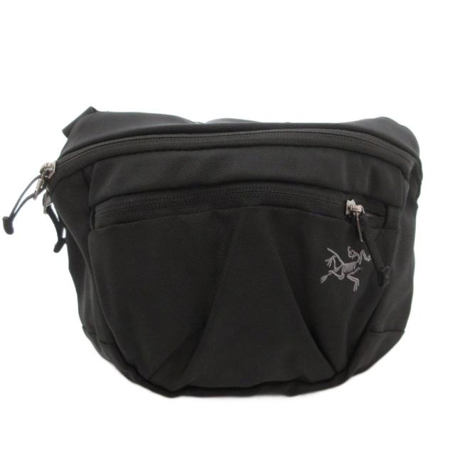 【中古】アークテリクス ARC'TERYX 美品 ウエストバッグ ボディバッグ 始祖鳥刺繍 ロゴ 黒 ブラック /FF メンズ