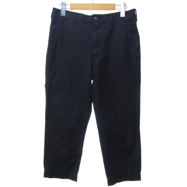 【中古】 COMME des GARCONS HOMME PLUS AD2015 ポリ縮絨 クロップドパンツ ダークネイビー XS PQ-P082