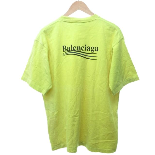 【中古】バレンシアガ BALENCIAGA 20SS キャンペーンロゴオーバサイズTシャツ カットソー 黄色 XS 641675 TJVF7 中古】バレンシアガ BALENCIAGA 20SS キャンペーンロゴオーバサイズT