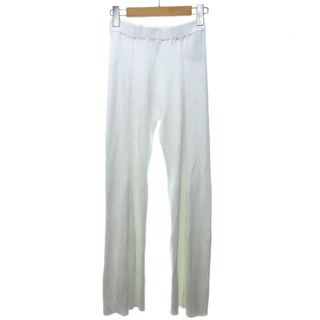 【中古】シーエフシーエル CFCL 美品 25SS SOFT PORTRAIT TIGHT FLARE PANTS フレアパンツ イージーパンツ 白 3 約M