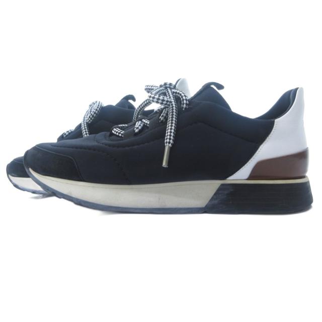 【中古】エルメス HERMES マイルス ネオプレン スニーカー シューズ ローカット ナイロン ネイビー 37.5 約24.5cm 中古】エルメス HERMES マイルス ネオプレン スニーカー シューズ