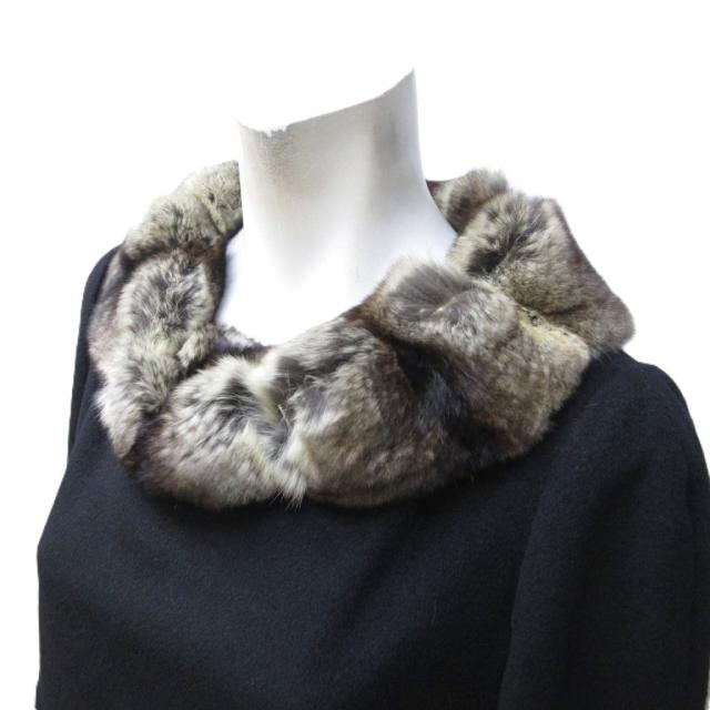 中古】フェンディ FENDI チンチラファー ウール ワンピース ロング  