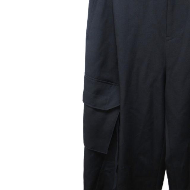 【中古】未使用品 タム Tamme タグ付き 25AW コンバットスラックス パンツ ワイド ウール 黒 ブラック 1 約S 25A0260_3