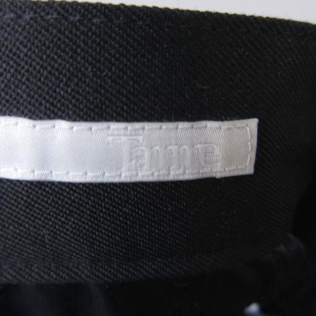 【中古】未使用品 タム Tamme タグ付き 25AW コンバットスラックス パンツ ワイド ウール 黒 ブラック 1 約S 25A0260_7