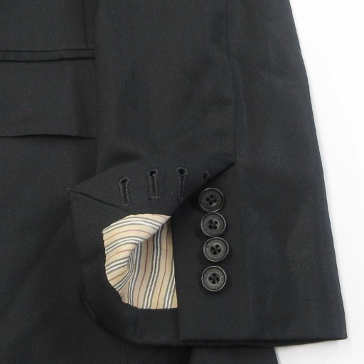 【中古】バーバリーブラックレーベル BURBERRY BLACK LABEL スーパー120's シングルスーツ セットアップ 42 L IBO85_4