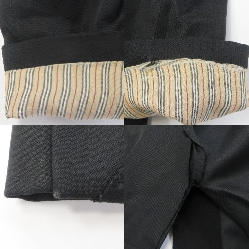 【中古】バーバリーブラックレーベル BURBERRY BLACK LABEL スーパー120's シングルスーツ セットアップ 42 L IBO85_5