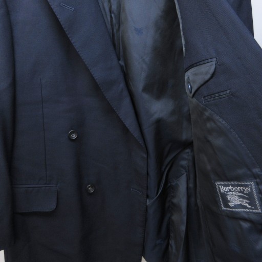 【中古】バーバリーズ Burberrys ヴィンテージ セットアップ スーツ ウール ダブル ジャケット パンツ 約L IBO85_5