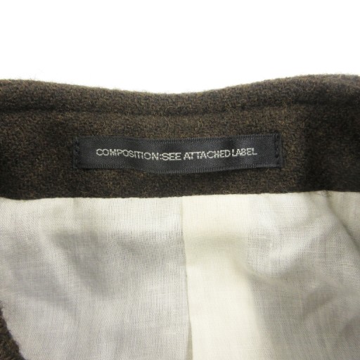 【中古】ワイズ Y's ヨウジヤマモト ジャケット ウール カットオフ加工 フリンジ ダブル 1 約S 茶 系 YD-J40-804_3