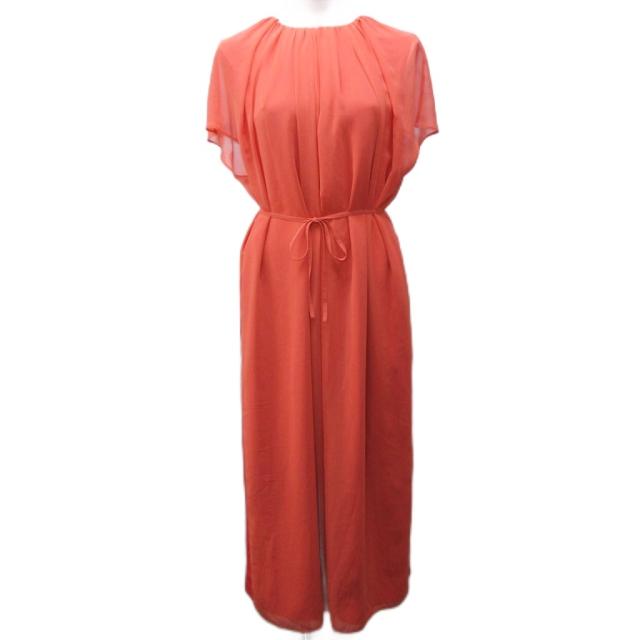 【中古】アドーア ADORE 美品 22SS ドライライトジョーゼット シフォンレイヤードワンピース ギャザー 38 約M IBO57