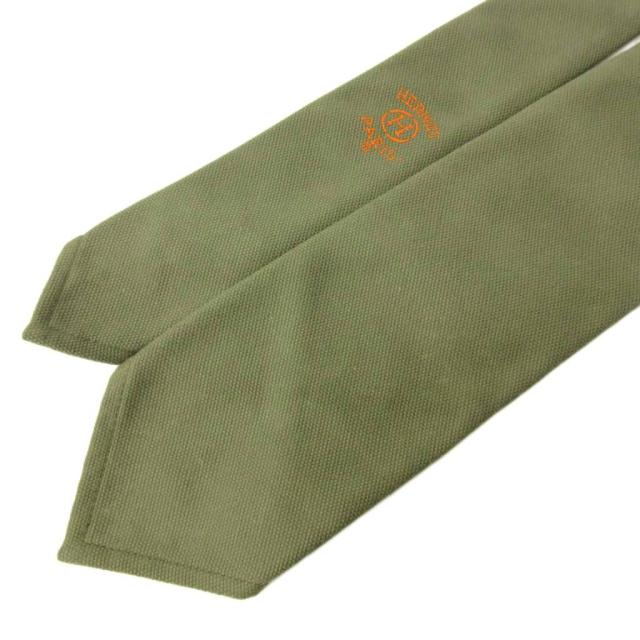 【中古】エルメス HERMES タグ付き ネクタイ ナロータイ コットン グレー 293623T 0207 IBO89 メンズ_2