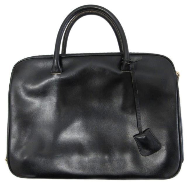 【中古】コムデギャルソン × カツユキ ヨシダ ハンドバック トートバッグ レザー 皮革 クロシェット 黒 ブラック