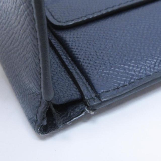【中古】バーバリー BURBERRY 二つ折り財布 ウォレット ロゴ レザー 紺 ネイビー IBO89 0226 メンズ_4