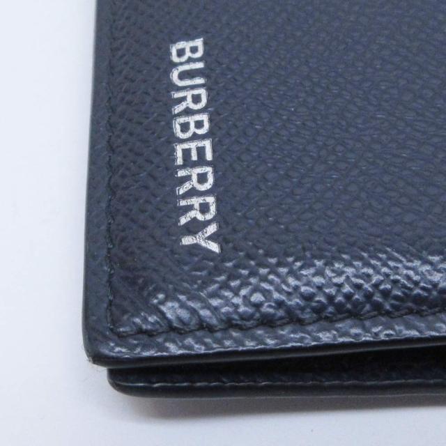 【中古】バーバリー BURBERRY 二つ折り財布 ウォレット ロゴ レザー 紺 ネイビー IBO89 0226 メンズ_8