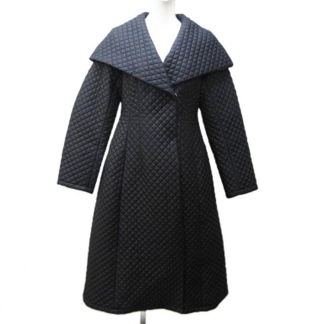 【中古】独居室ジェラルド・r・フォード 23AW キルティングリバーシブルコート 中綿 上衣 ビッグ色合い ロング 38 レディース