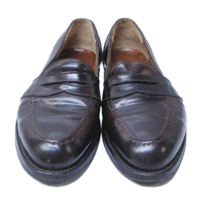 【中古】オールデン ALDEN 684 コードバン コインローファー ペニーローファー レザー 革靴 US8 1/2 約26.5cm IBO87_4