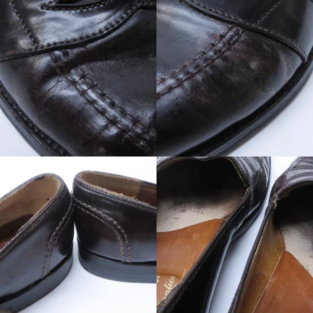 【中古】オールデン ALDEN 684 コードバン コインローファー ペニーローファー レザー 革靴 US8 1/2 約26.5cm IBO87_7