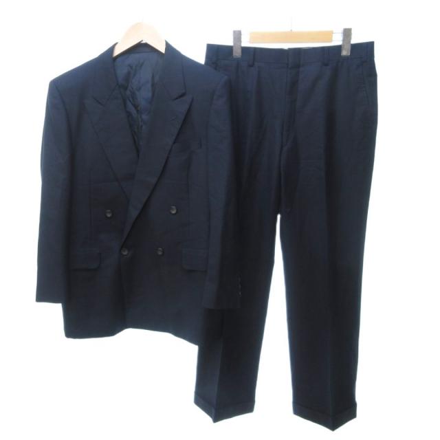 【中古】バーバリーズ ヴィンテージ ウールカシミヤ スーツ セットアップ ジャケット パンツ 総裏 約L IBO85