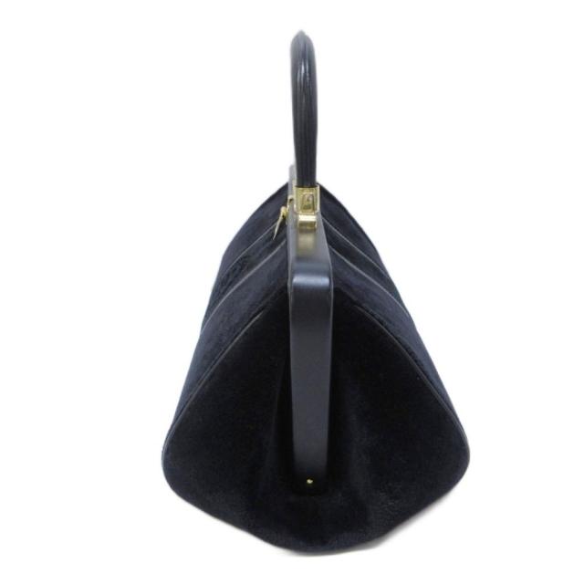【中古】ロベルタディカメリーノ Roberta di Camerino バゴンギ ハンドバッグ ベロア 切替 レザー デザイン IBO95_1