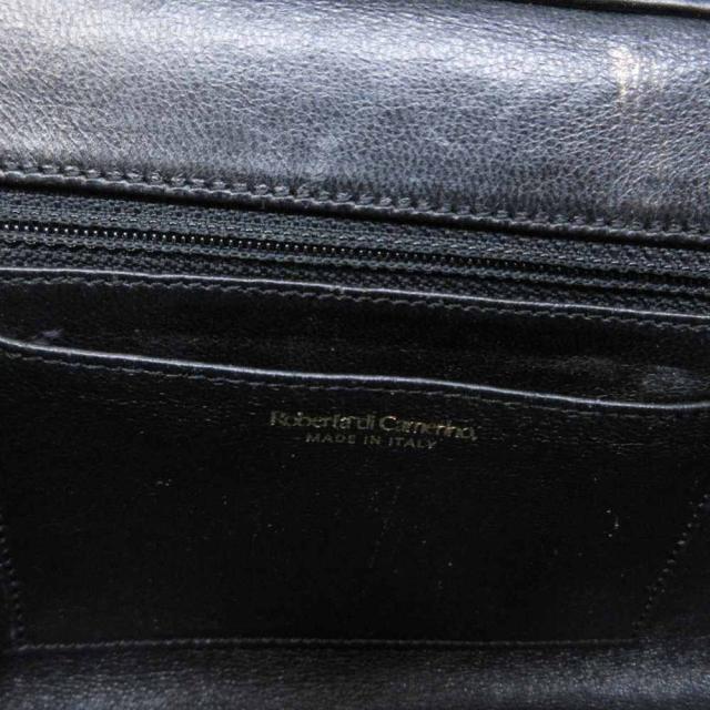【中古】ロベルタディカメリーノ Roberta di Camerino バゴンギ ハンドバッグ ベロア 切替 レザー デザイン IBO95_3