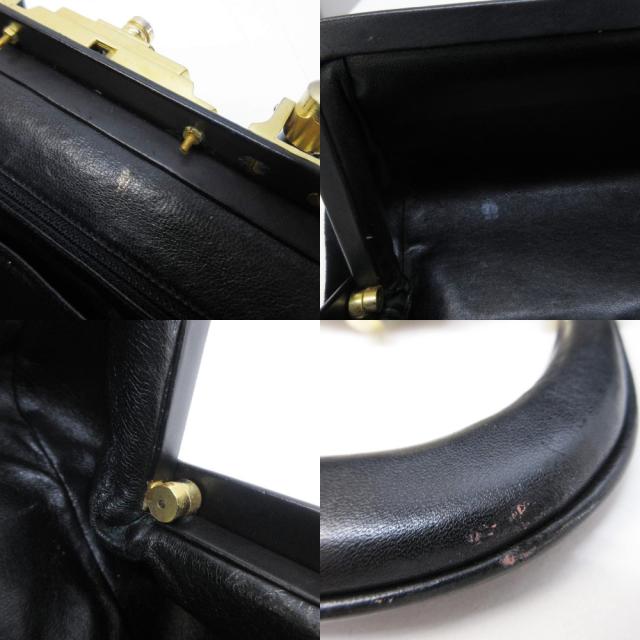 【中古】ロベルタディカメリーノ Roberta di Camerino バゴンギ ハンドバッグ ベロア 切替 レザー デザイン IBO95_7