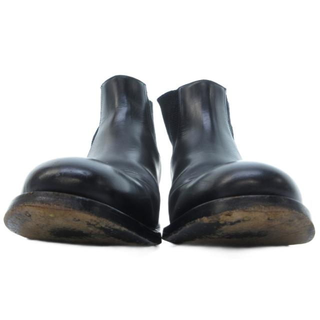 【中古】ディオールオム Dior HOMME エディ期 15H SU サイドゴアブーツ プレーントゥ ウッドソール レザー 42 /HW_3