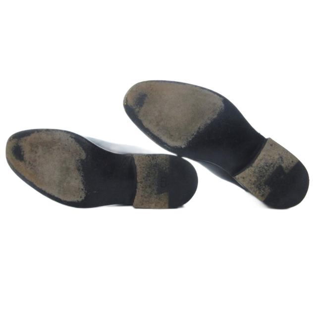 【中古】ディオールオム Dior HOMME エディ期 15H SU サイドゴアブーツ プレーントゥ ウッドソール レザー 42 /HW_6