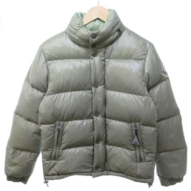 【中古】モンクレール MONCLER エベレスト ダウンジャケット ビッグロゴ ジップアップ41310/50/68950 ベージュ 0
