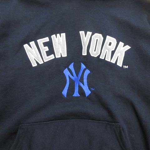 中古 ニューヨークヤンキース New York Yankees スウェット パーカー カットソー 野球 ロゴ 刺繍 M ネイビーの通販はau Pay マーケット ブランド古着のベクトル