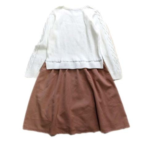 中古 美品 チャオパニック Ciaopanic ドッキング ワンピース ケーブルニット F 白 茶 レディース 10 の通販はau Pay マーケット ブランド古着のベクトル