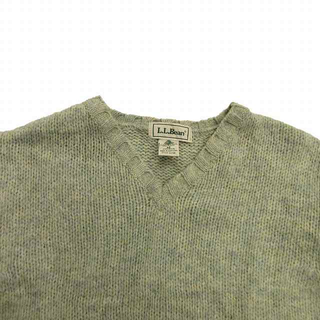 【中古】エルエルビーン L.L.BEAN 70's 80's メランジ ニット セーター Vネック ウール オーバーサイズ オールド｜au PAY  マーケット