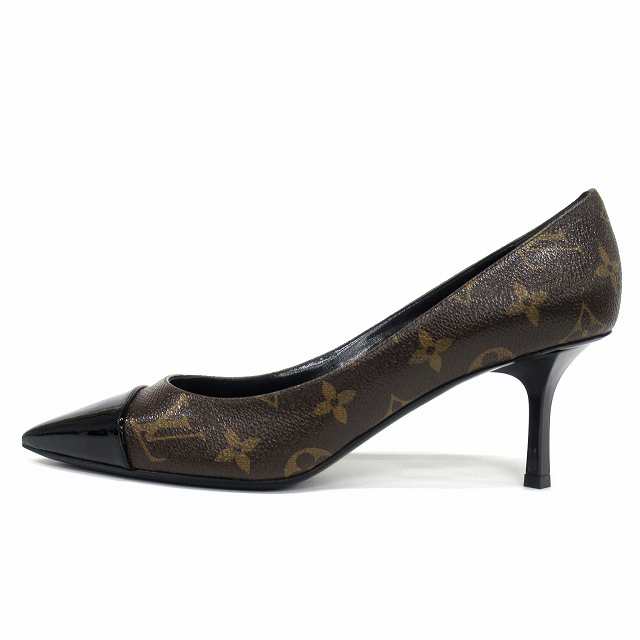 【中古】極美品 ルイヴィトン LOUIS VUITTON モノグラム パテントレザー 切替 パンプス シューズ ヒール 37 ◇12 ｜au PAY  マーケット