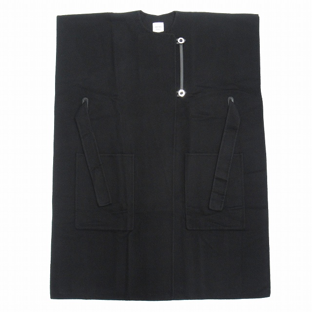 【中古】未使用品 22ss エルメス  カシミヤ ロングジレ ポンチョ ベスト コート ロゴボタン ダブルフェイス ◇12 中古】未使用品 22ss エルメス カシミヤ ロングジレ ポンチョ ベスト